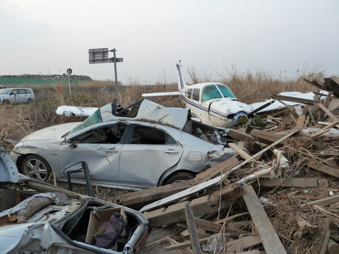 the effects of the tsunami in Japan. Disaster occurred in Japan in 2011