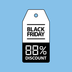 black friday editable price tag with changable digits