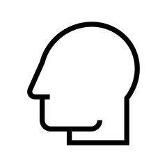 Head silhouette, Profile icon, Vector avatar