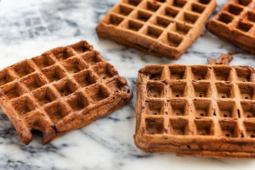 Homemade Chocolate Belgium Waffles