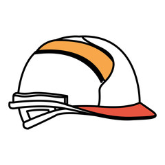 helmet side view color sections silhouette