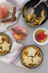 Homemade apple pie in kitchen