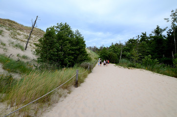 Sand dunes in the Slowinski National Park in Poland
