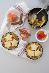 Homemade apple pie in kitchen