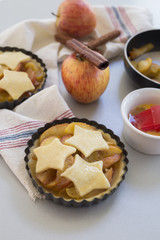 Homemade apple pie in kitchen