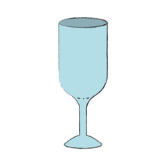 glass wine colorful silhouette with blurred contour