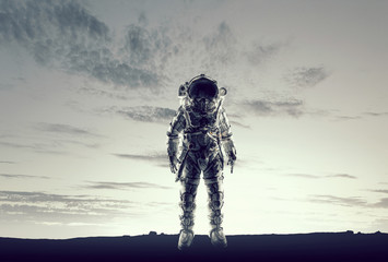 Adventure of spaceman. Mixed media © Sergey Nivens