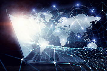 Social connection and networking. Mixed media