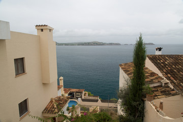 Blick auf das Mittelmeer in Mallorca 