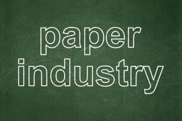 Manufacuring concept: Paper Industry on chalkboard background