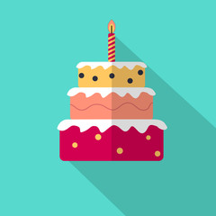 Geburtstagstorte Torte Flat Icon