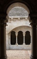 Fototapeta na wymiar Cloisters in the Abbey of St. Peter in Montmajour near Arles, France