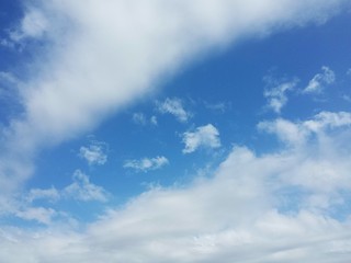 Obraz premium Beautiful cloudscape in blue sky, natural background