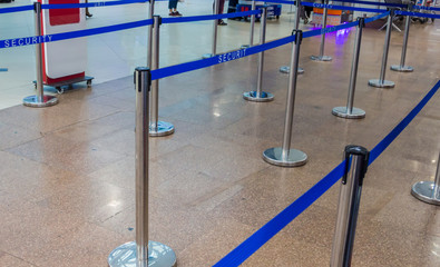 Tape Security at the airport, Terminal airport - obrazy, fototapety, plakaty