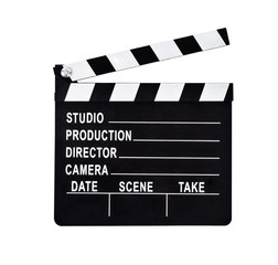 Obraz premium An isolated shot of a studio clapboard for film production.