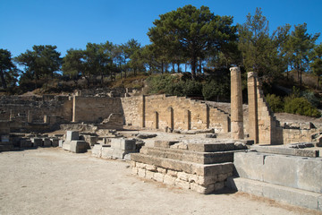 Fototapeta na wymiar Ruins of ancient city Kamiros, Rhodes Grecee