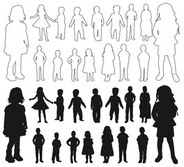  isolated sketch of children collection