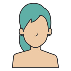 beautiful woman shirtless avatar character