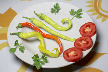 peppers and tomato salad