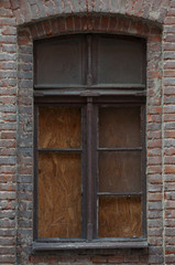 Obraz na płótnie Canvas Brick wall with old window 