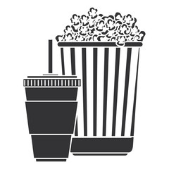 delicious pop corn with soda