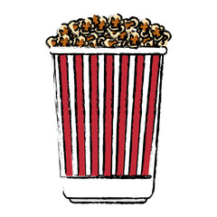 delicious pop corn isolated icon