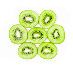 Fototapeta premium Texture of slices kiwi fruit.