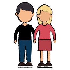 lovers couple avatars character