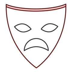 theater mask isolated icon