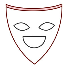 theater mask isolated icon