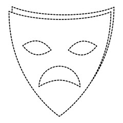 theater mask isolated icon