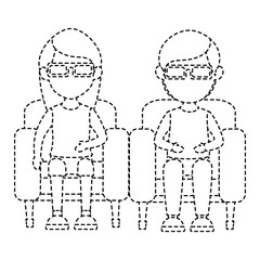 couple in cinema 3d chair
