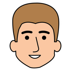 young man head avatar character