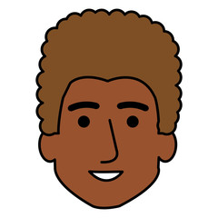 young black man head avatar character