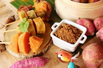 Sweet potato boiled with sugar