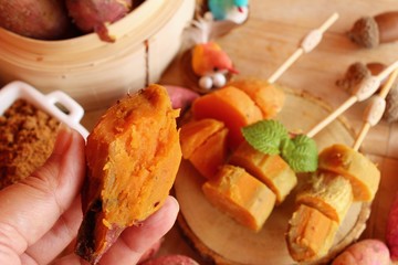 Sweet potato boiled with sugar