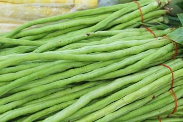 Long bean for cooking in the market