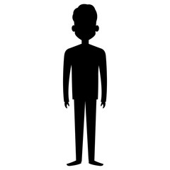 young man silhouette avatar character