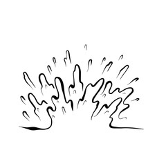Hand drawn water splash vector illustration.
