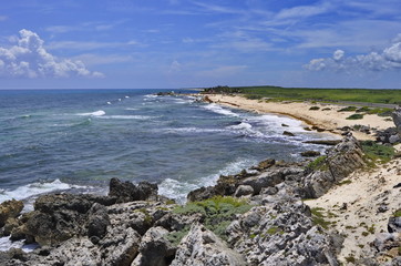 Rocky Coast on Eastern Side of Cozumel, Mexico