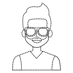 young man with glasses avatar character