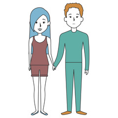 lovers couple avatars character