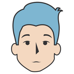 young man head avatar character
