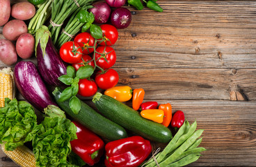 Composition with organic vegetables.