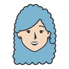 beautiful woman head avatar character