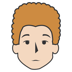 young man head avatar character