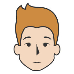 young man head avatar character