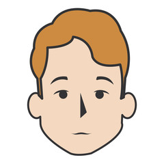 young man head avatar character