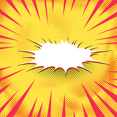 Bright abstract old pop art comic style explosion background