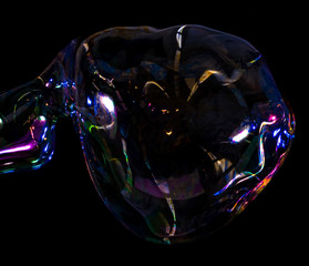 Ultra sharp colorful bubbles with black background